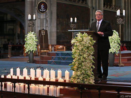 Präsident Gauck sprach seine Verbundenheit mit den Angehörigen aus