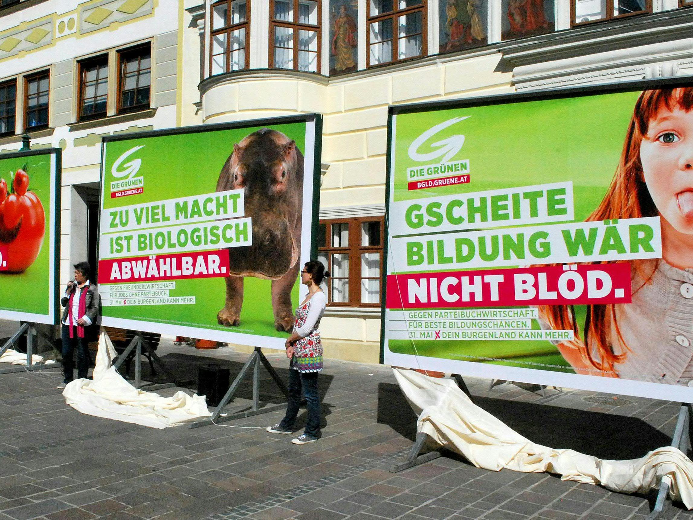 Die Grünen starten am 20. April mit dem Plakat-Wahlkampf im Burgenland.