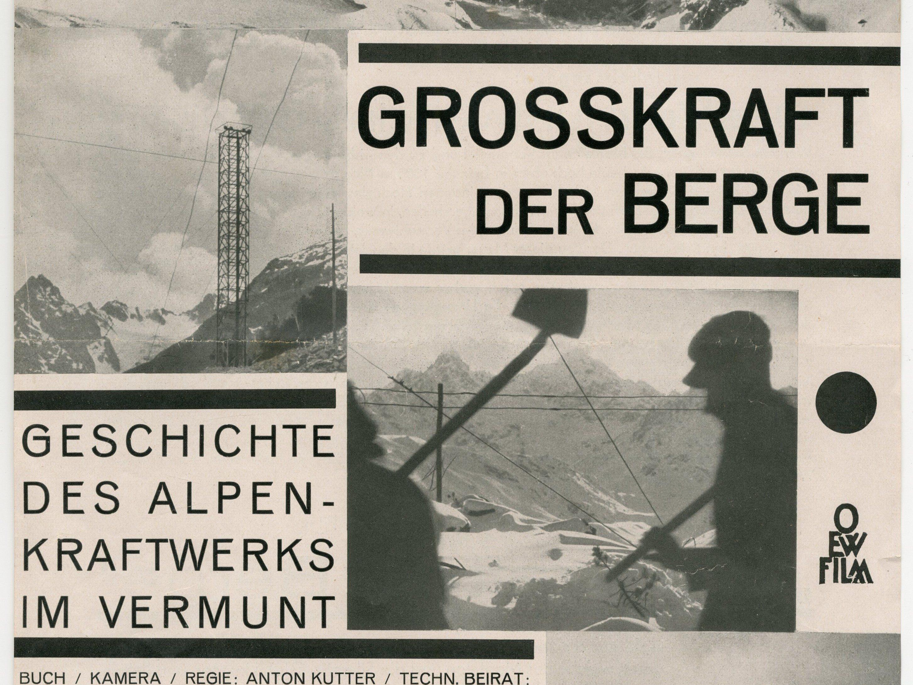 Offizielles Filmplakat zu „Großkraft der Berge“ aus dem Jahr 1931.