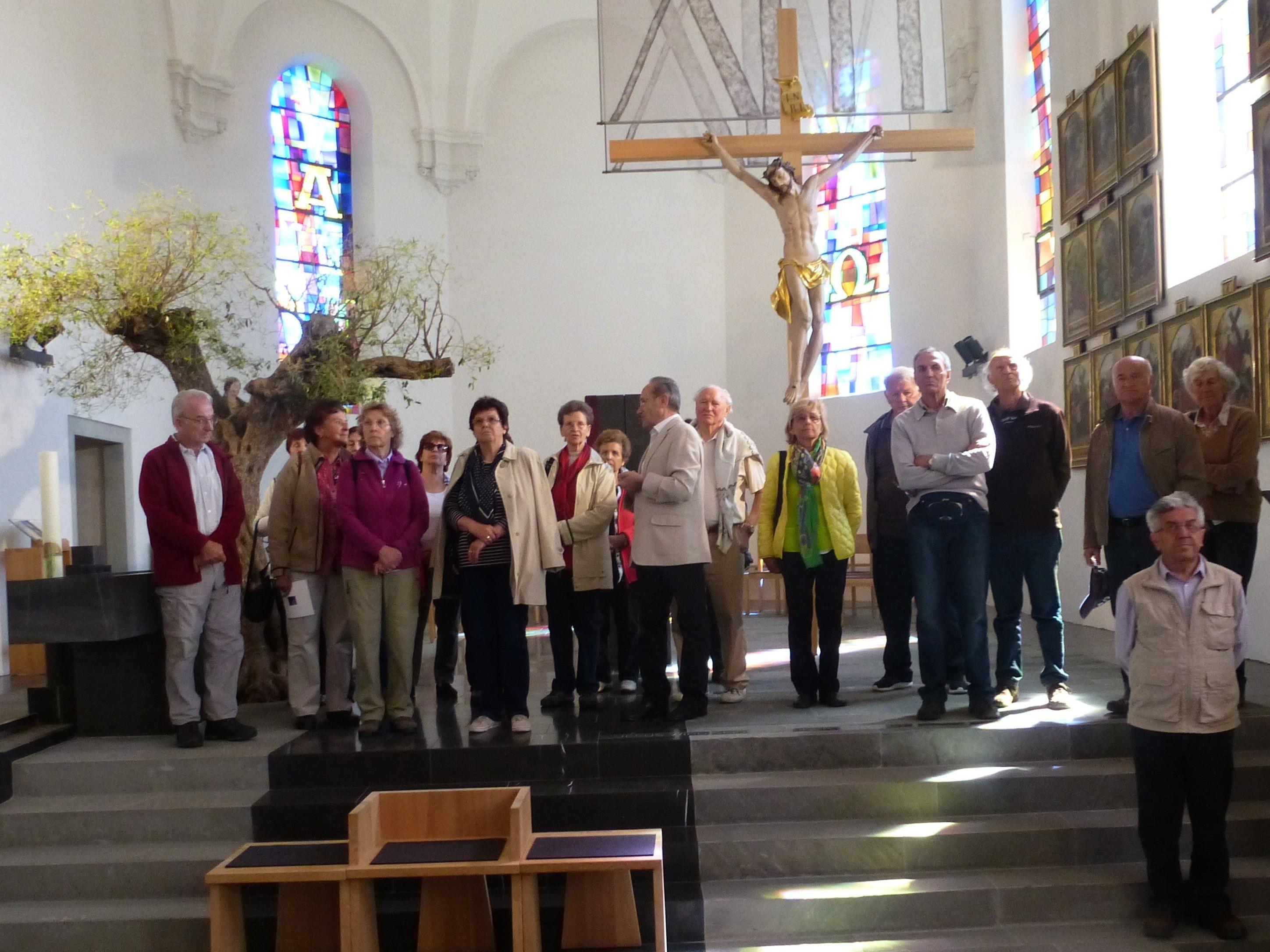 Auf dem Programm stand auch die Besichtigung der Johannes dem Täufer geweihten Pfarrkirche in Lingenau.