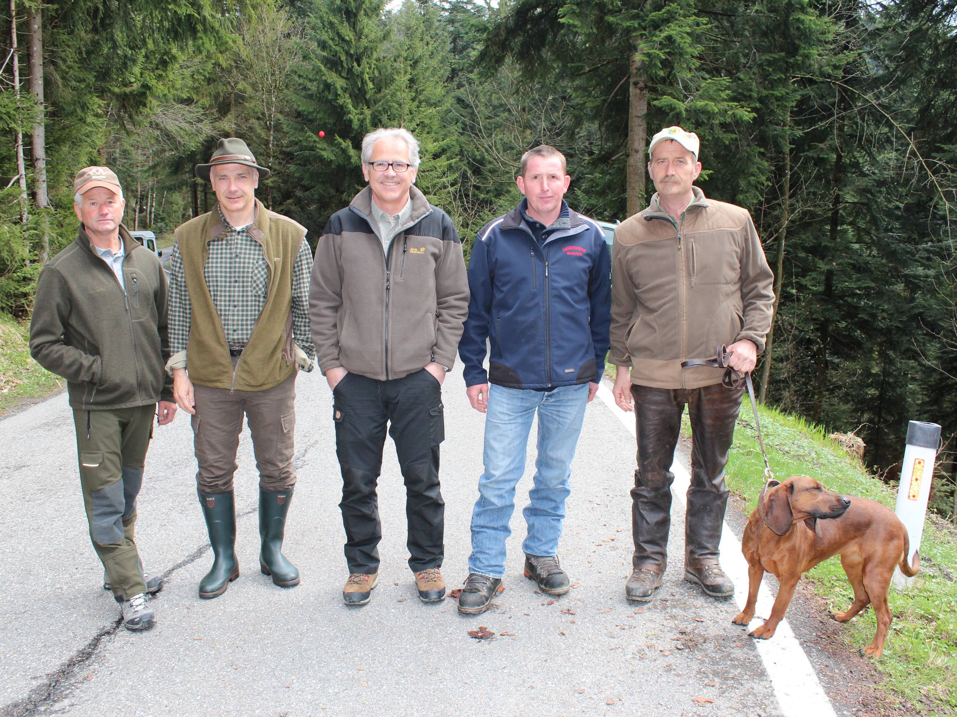 Gebhard Vögel, Andreas Germann, Christof Germann, Kurt Winder und Peter Greber.