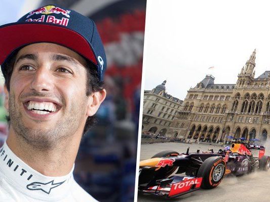 Daniel Ricciardo gab am Wiener Rathausplatz ordentlich Gas. Daniel Ricciardo gab am Wiener Rathausplatz ordentlich Gas.