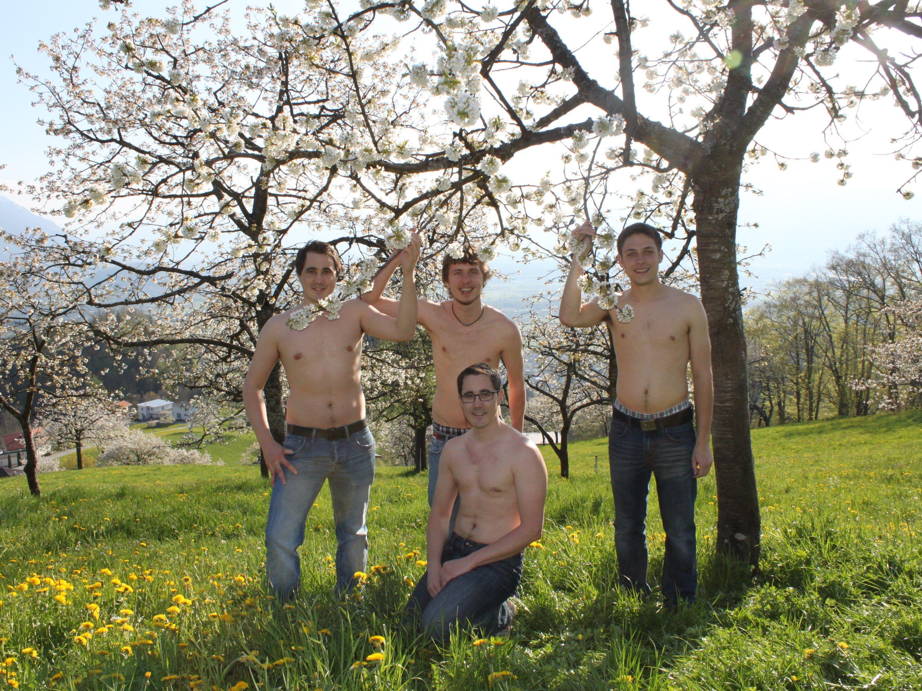 Wunderschöner Anblick der blühenden Kirschblüten im "Kriasi-Dorf" Fraxern.