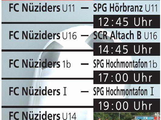 FC Nüziders I - SPG Hochmontafon - Sonntag 31.05. - Spielbeginn 17:00