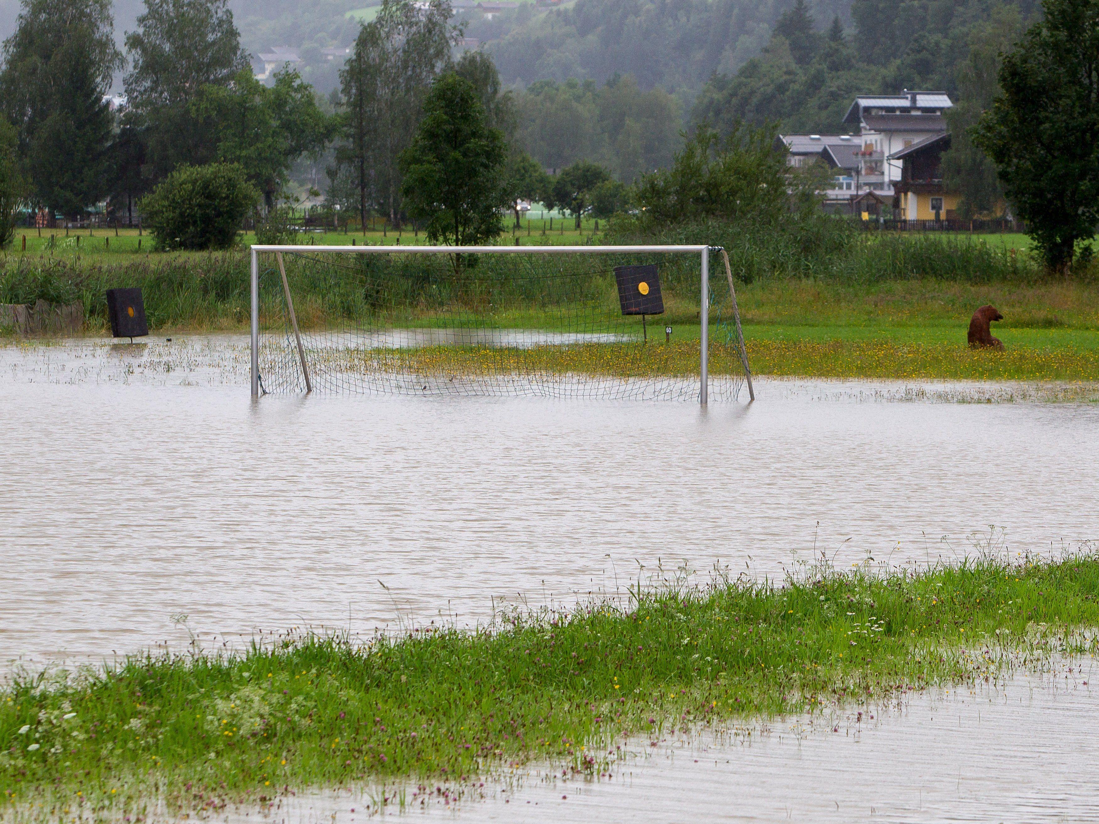 Hochwasser-Entwarnung für Salzburg: Wiesenflächen können aber überschwemmt werden.