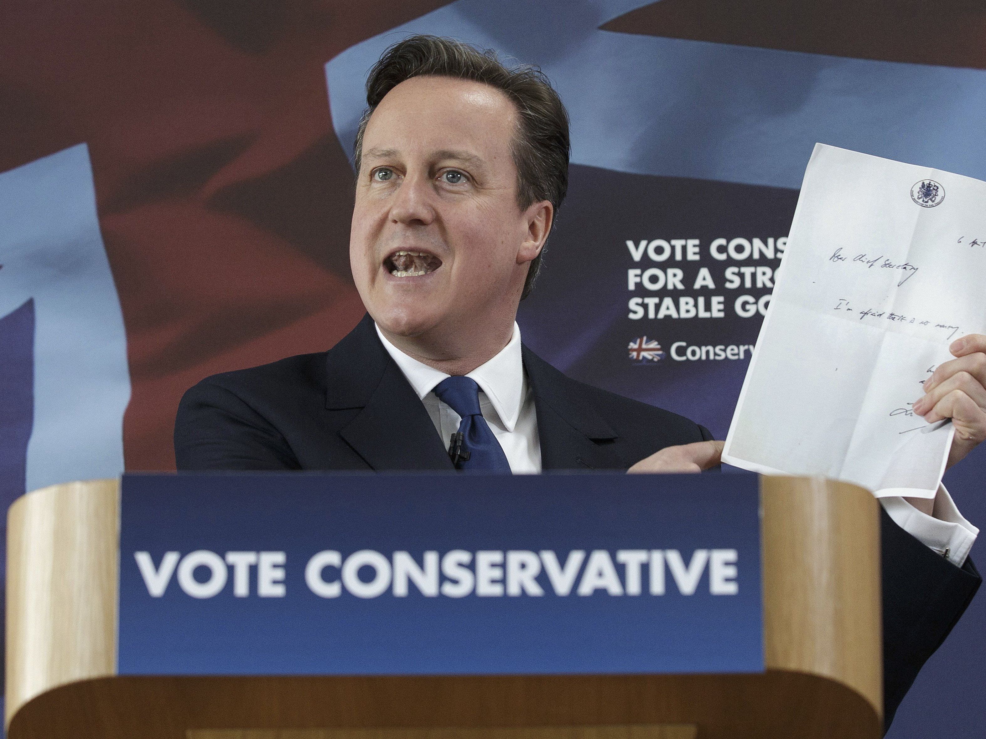 David Cameron will das EU-Referendum auf jeden Fall. David Cameron will das EU-Referendum auf jeden Fall.