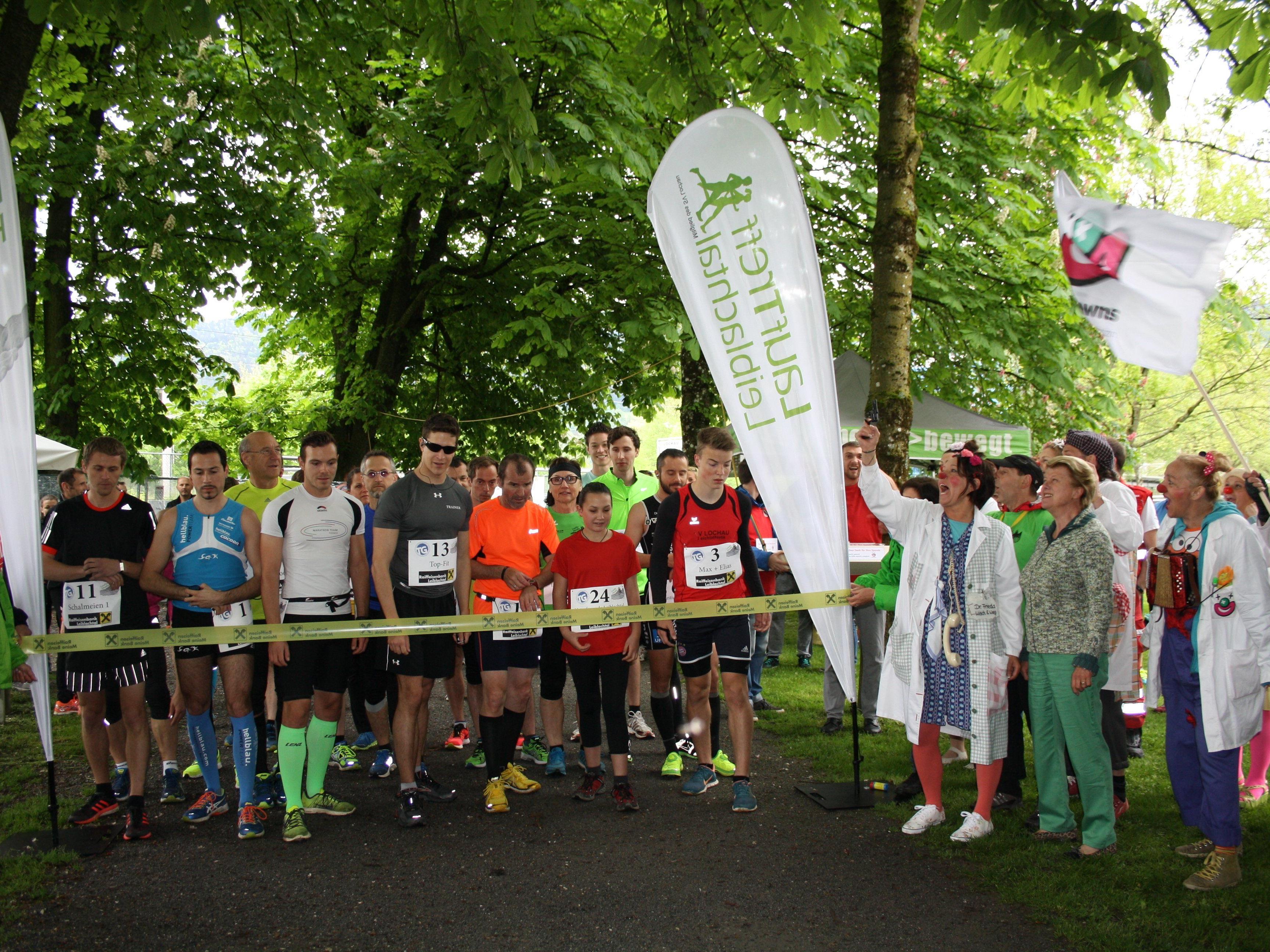 Start zum 2. Charity-Lauf-Event „Loufa und Healfa“ in Lochau am Bodensee, veranstaltet von der Laufsportgruppe „LaufTreff Leiblachtal“.