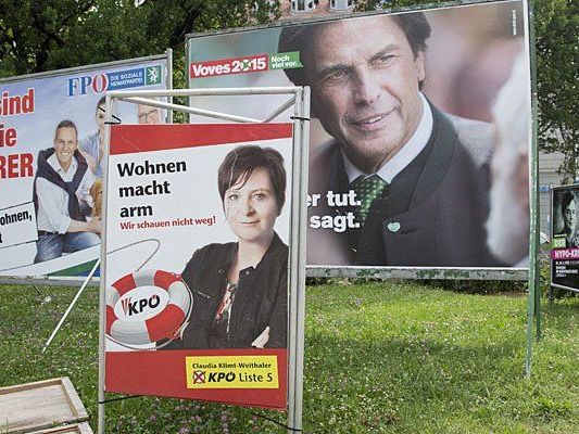 Wahlplakate der KPÖ, SPÖ und FPÖ Wahlplakate der KPÖ, SPÖ und FPÖ