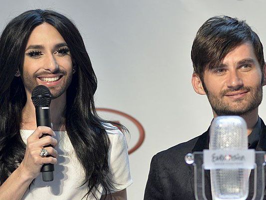 Markus Tritremmel, hier mit Conchita Wurst, gab sich vom ESC rundum zufrieden Markus Tritremmel, hier mit Conchita Wurst, gab sich vom ESC rundum zufrieden