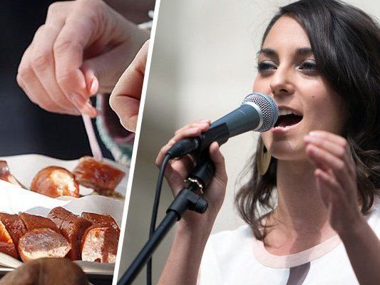 Bürgermeister Häupl und sein Debrecener Amtskollege luden zur "Debreziner Wurst Party" beim Bitzinger Würstelstand neben der Wiener Albertina Bürgermeister Häupl und sein Debrecener Amtskollege luden zur "Debreziner Wurst Party" beim Bitzinger Würstelstand neben der Wiener Albertina
