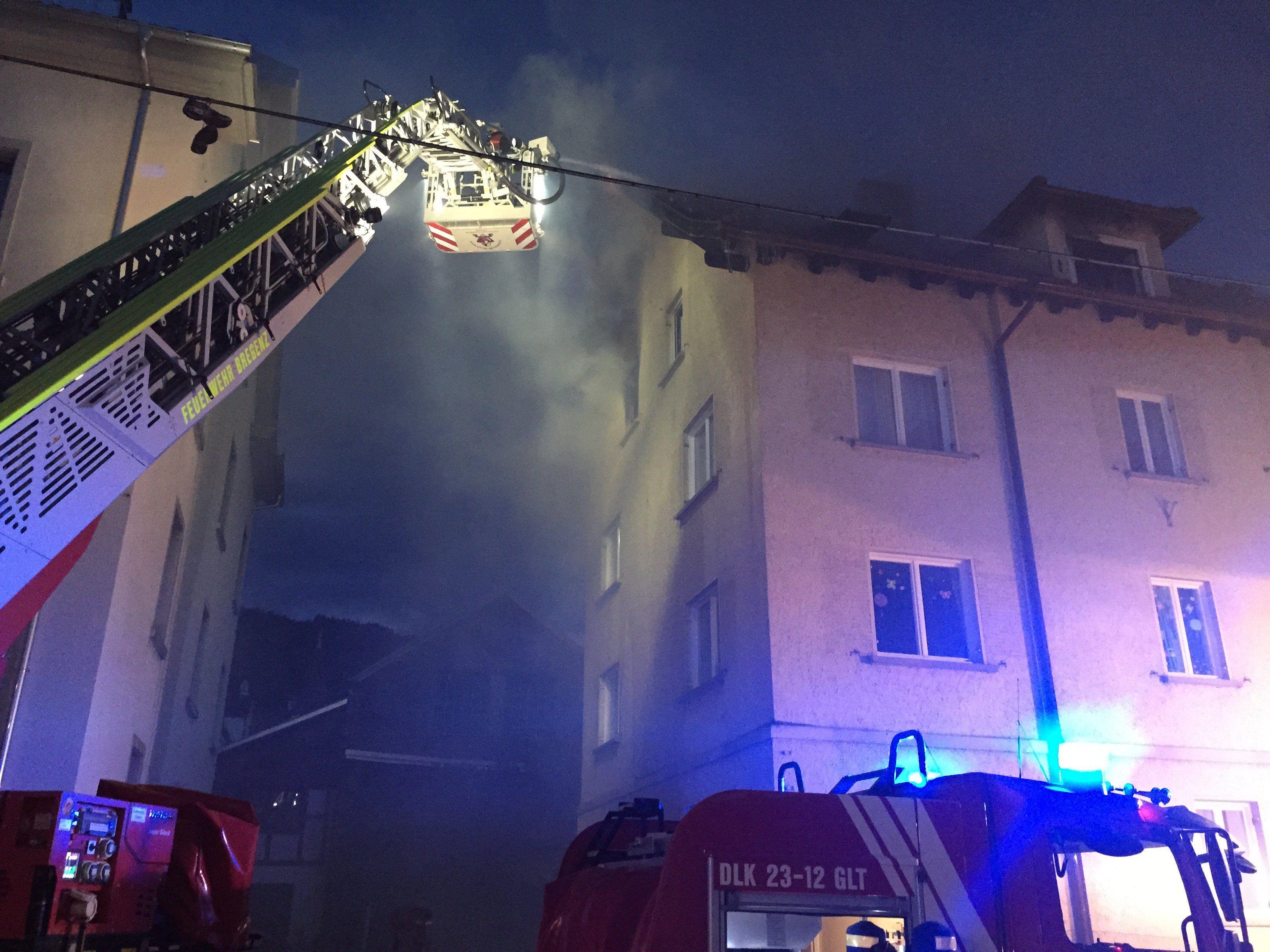 Wohnungsbrand im Bregenzer Stadtzentrum.