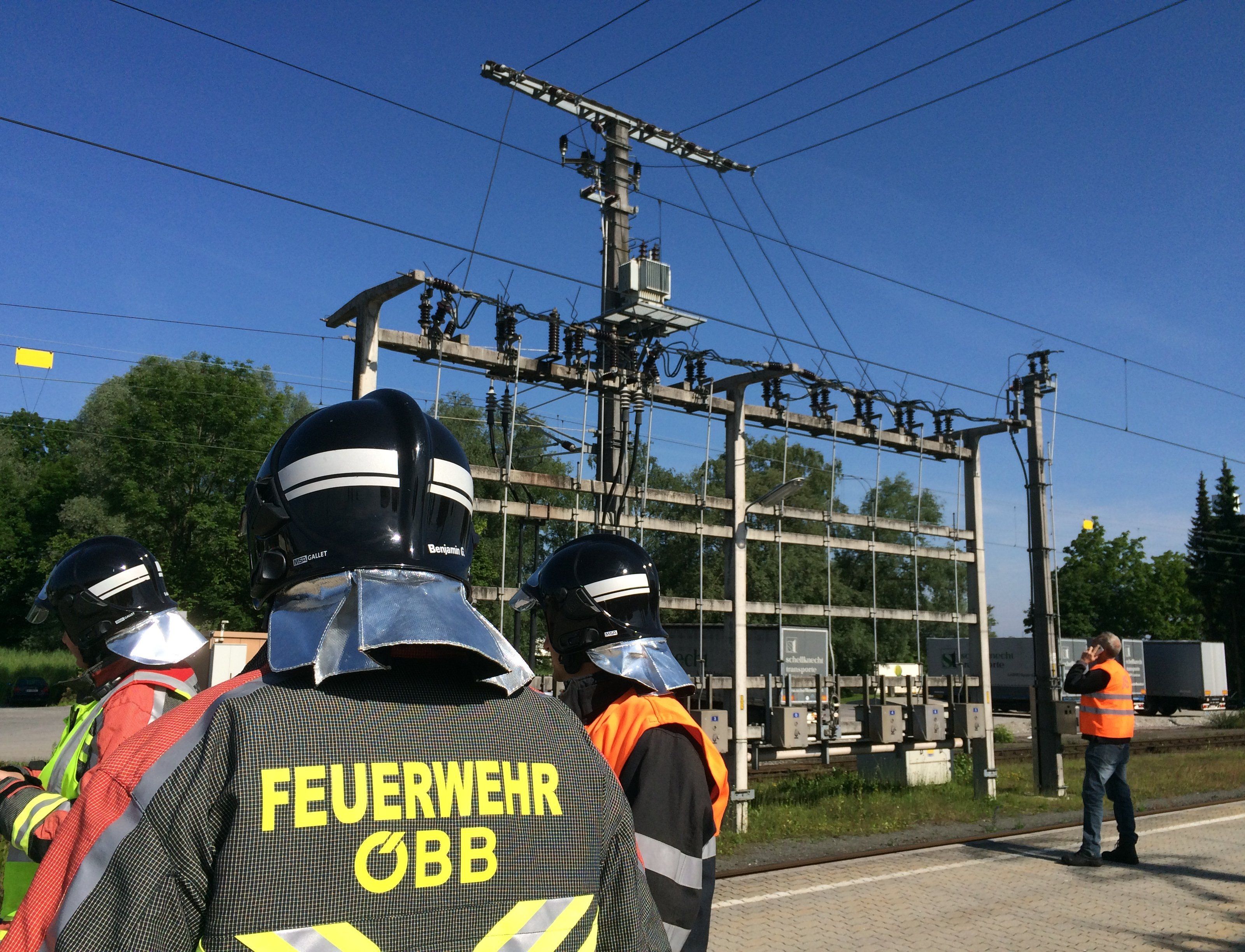 Defekt an einem Überspannungsableiter am Bahnhof Lustenau. Defekt an einem Überspannungsableiter am Bahnhof Lustenau.