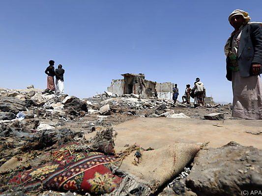 Spuren des Krieges in Sanaa
