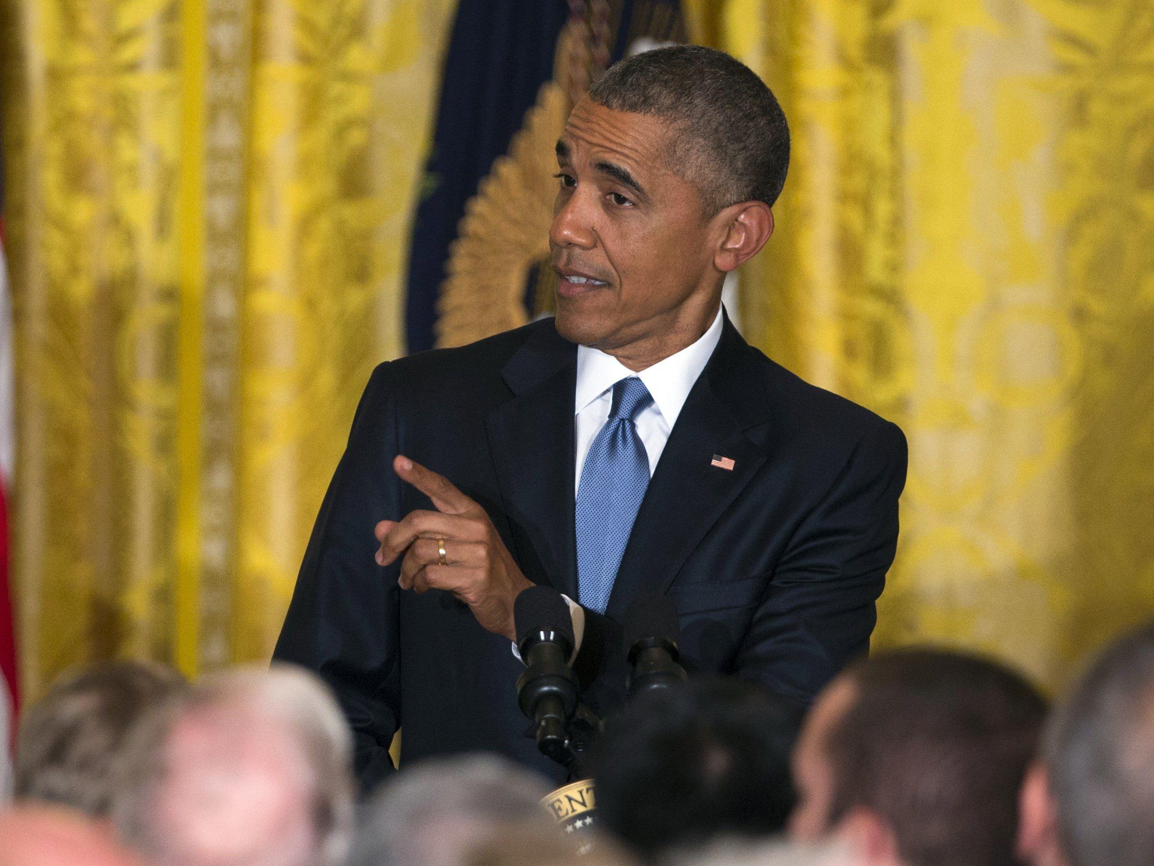 "Das ist mein Haus": Obama weist Störenfried in die Schranken.