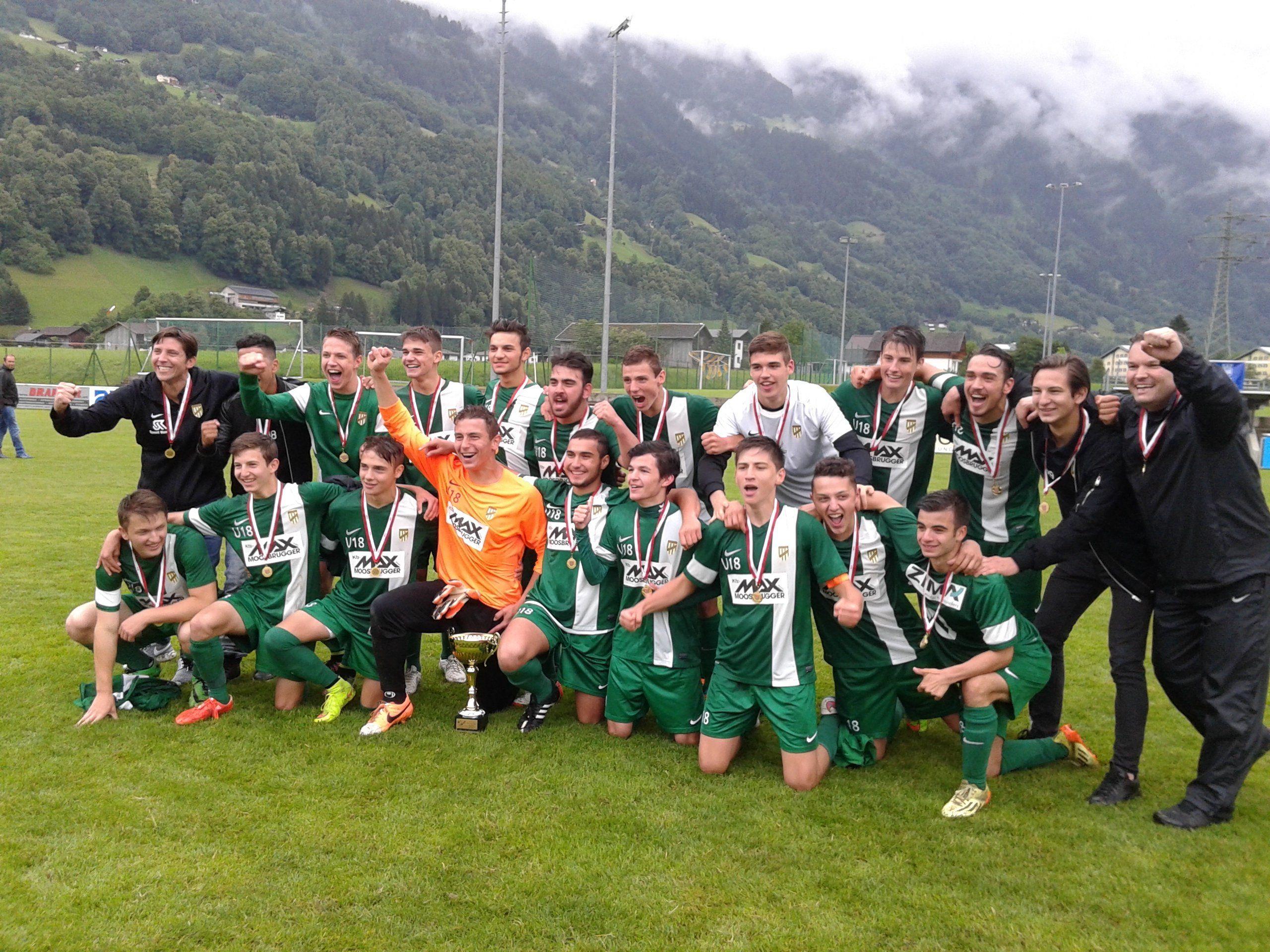 Die jungen Fußballer des SC Austria Lustenau sind neuer Vorarlberger U18 Landesmeister