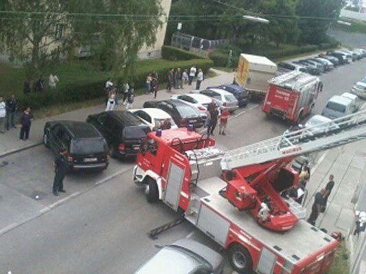 Am Einsatzort in Wien-Donaustadt