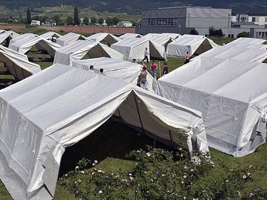 Die Flüchtlingszelte in Traiskirchen