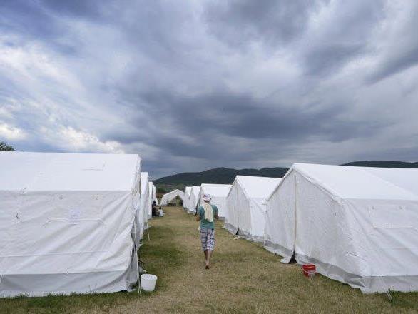 Zeltlager des Flüchtlingslagers Traiskirchen