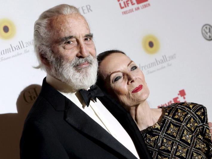 Christopher Lee, hier im Bild mit seiner Frau Birgit Kroencke, wurde 93 Jahre alt.