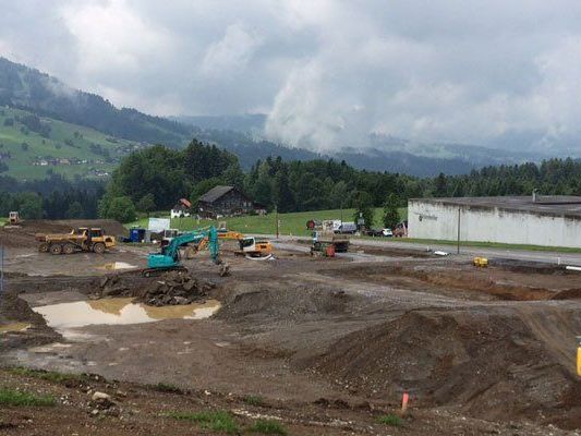 Die Meusburger-Großbaustelle in Lingenau.