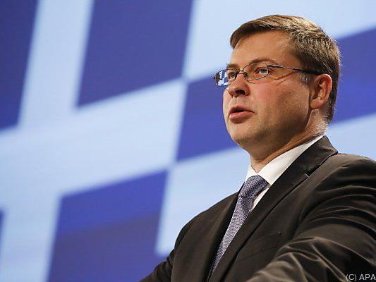 Dombrovskis kündigte die Auszahlung an