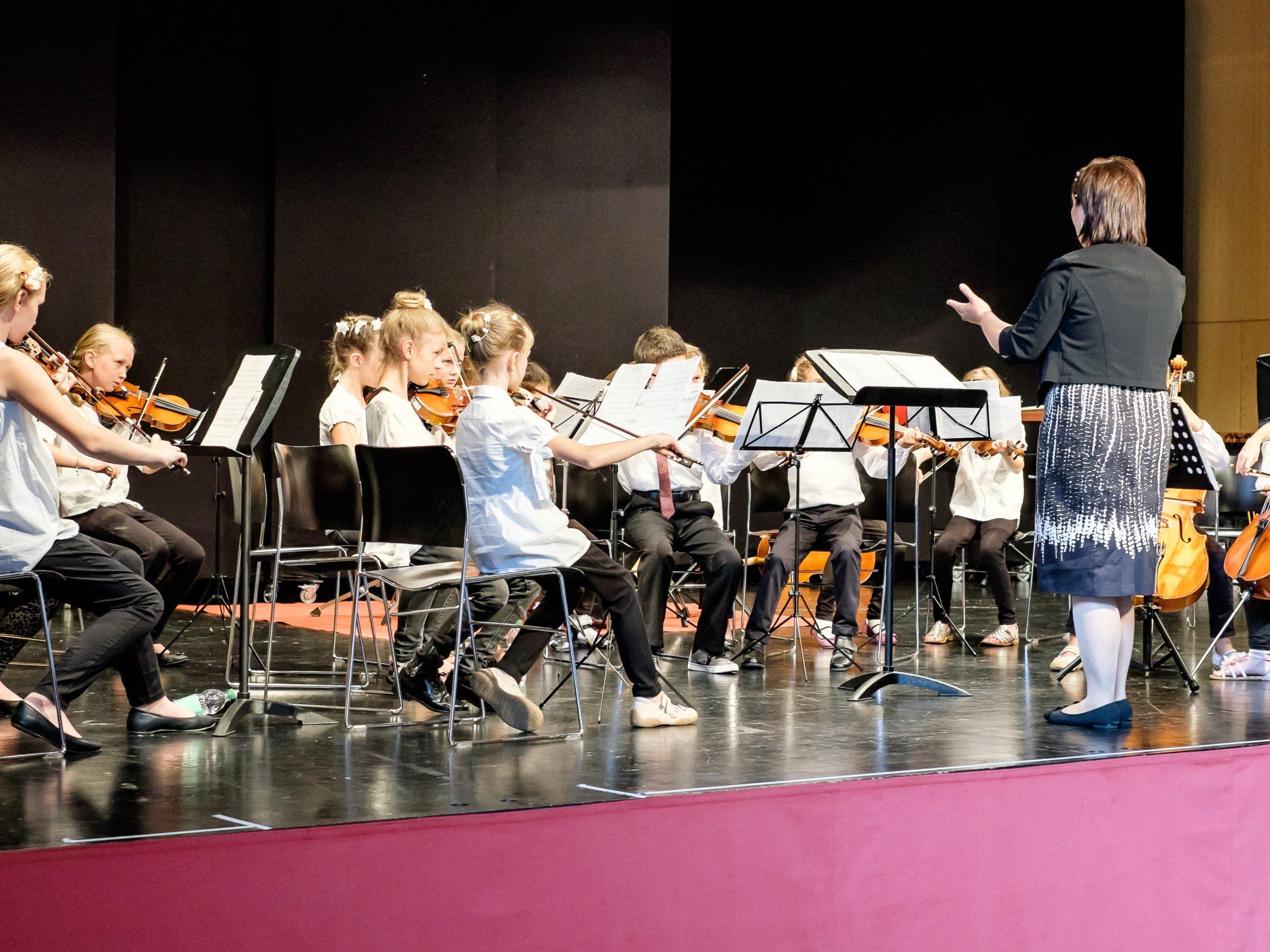 Auch die Kleinsten zeigten beim Schlusskonzert der Musikschule Bregenzerwald ihr Können.