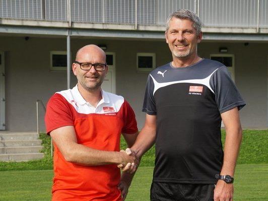 Sportlicher Leiter Stefan Spalt mit Trainer Michael Back.