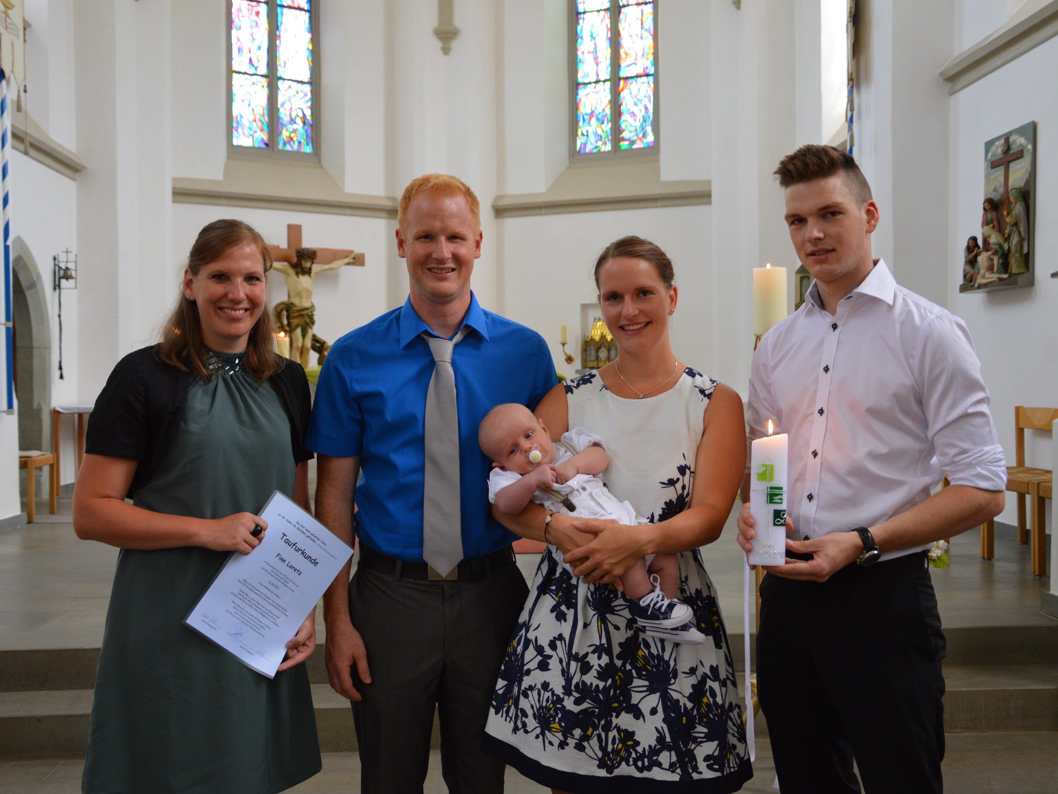 Finn Loretz empfing die Taufe