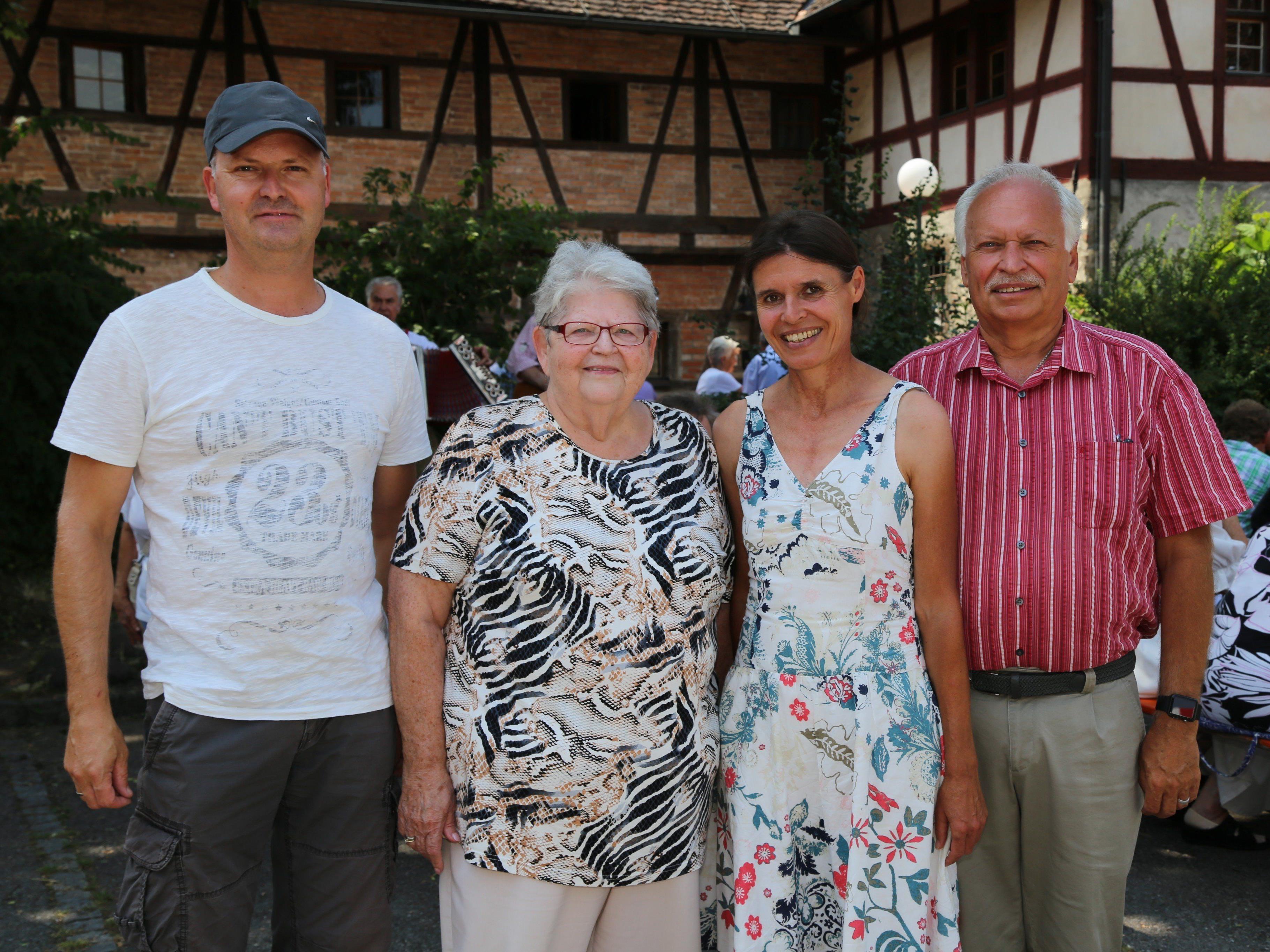 Herbert Lins (KPV Tisis-Levis), Rosmarie Kirschner (PV Feldkirch), Trudi Tiefenthaler und Bruno Gamon (Seniorenbörse).
