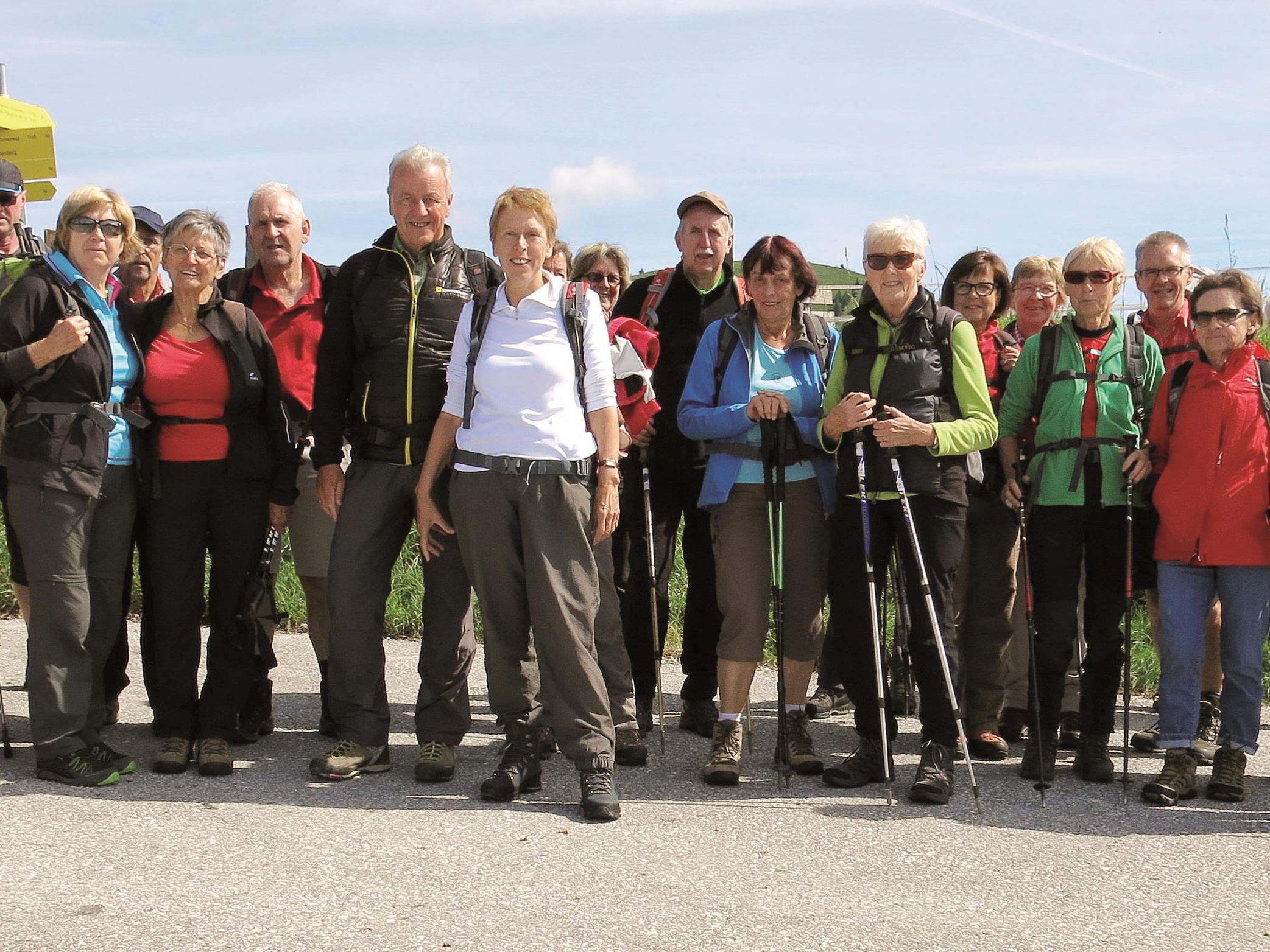 Die Wanderfreunde des Seniorenbundes bei der Wanderwoche in Abtenau