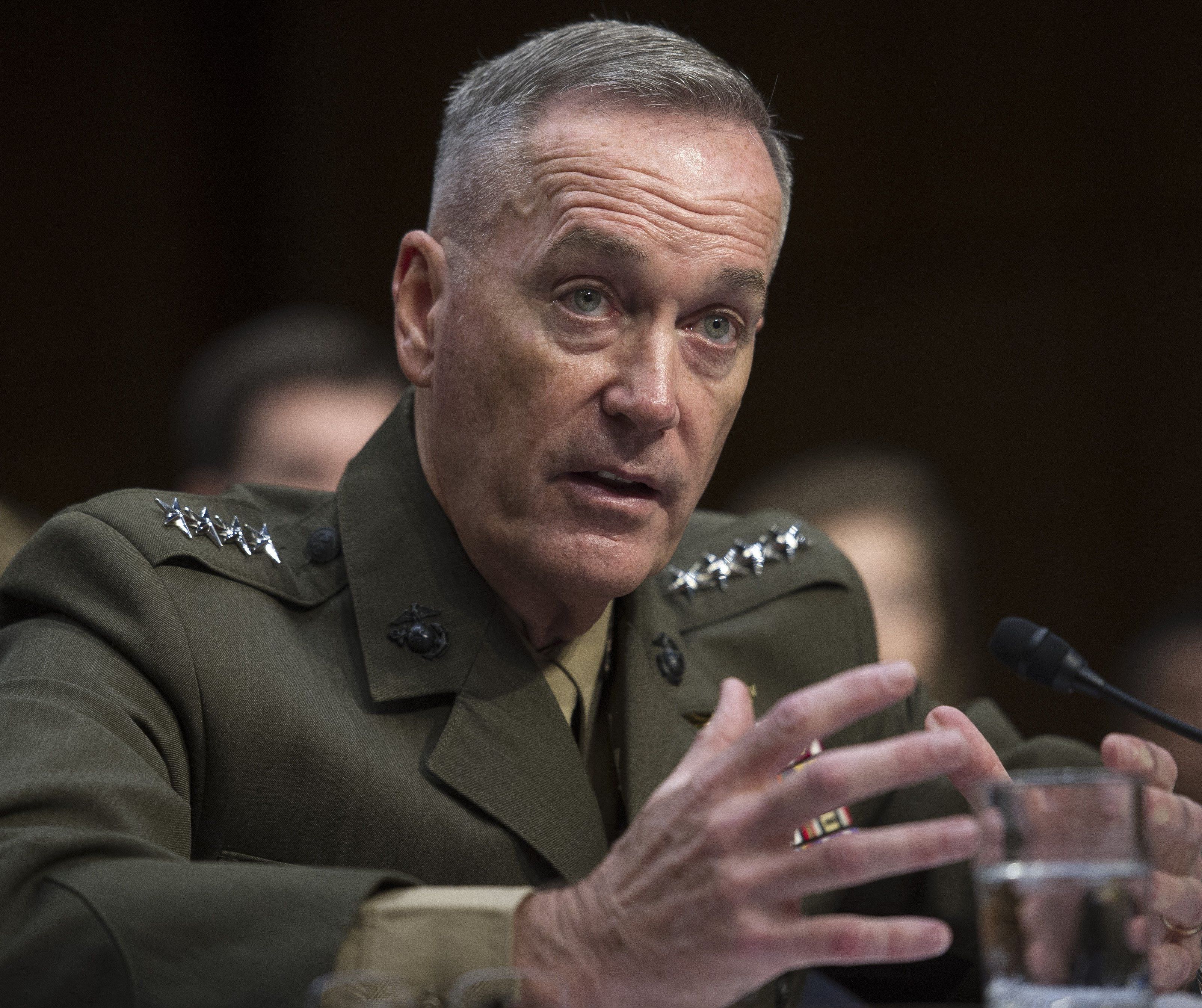 Dunford: "Größte Gefahr für unsere nationale Sicherheit". Dunford: "Größte Gefahr für unsere nationale Sicherheit".