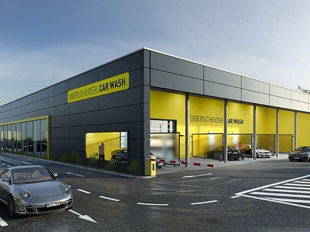 Rendering der Indoor-Waschanlage Rendering der Indoor-Waschanlage