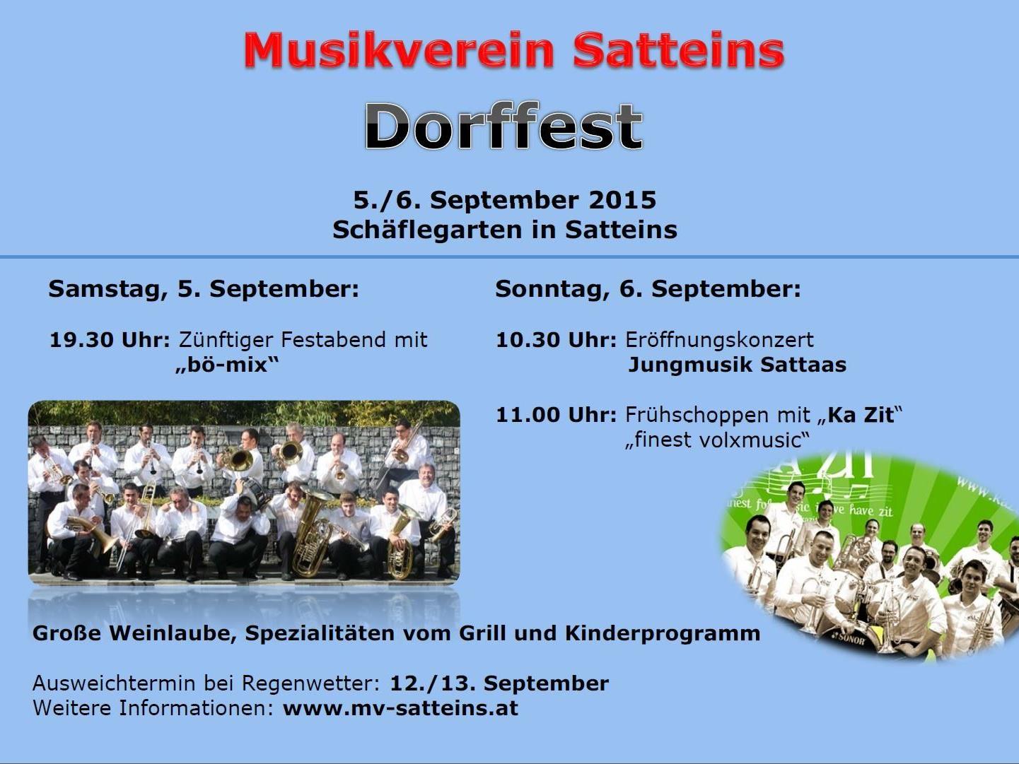 Satteinser Dorffest am 5. und 6. September