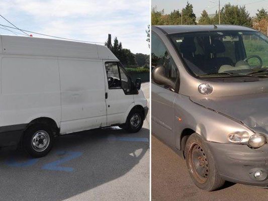 Dieser Kastenwagen (l., Leopoldstadt) und dieser Kombi (Simmering) dienten zum Schleppen Dieser Kastenwagen (l., Leopoldstadt) und dieser Kombi (Simmering) dienten zum Schleppen