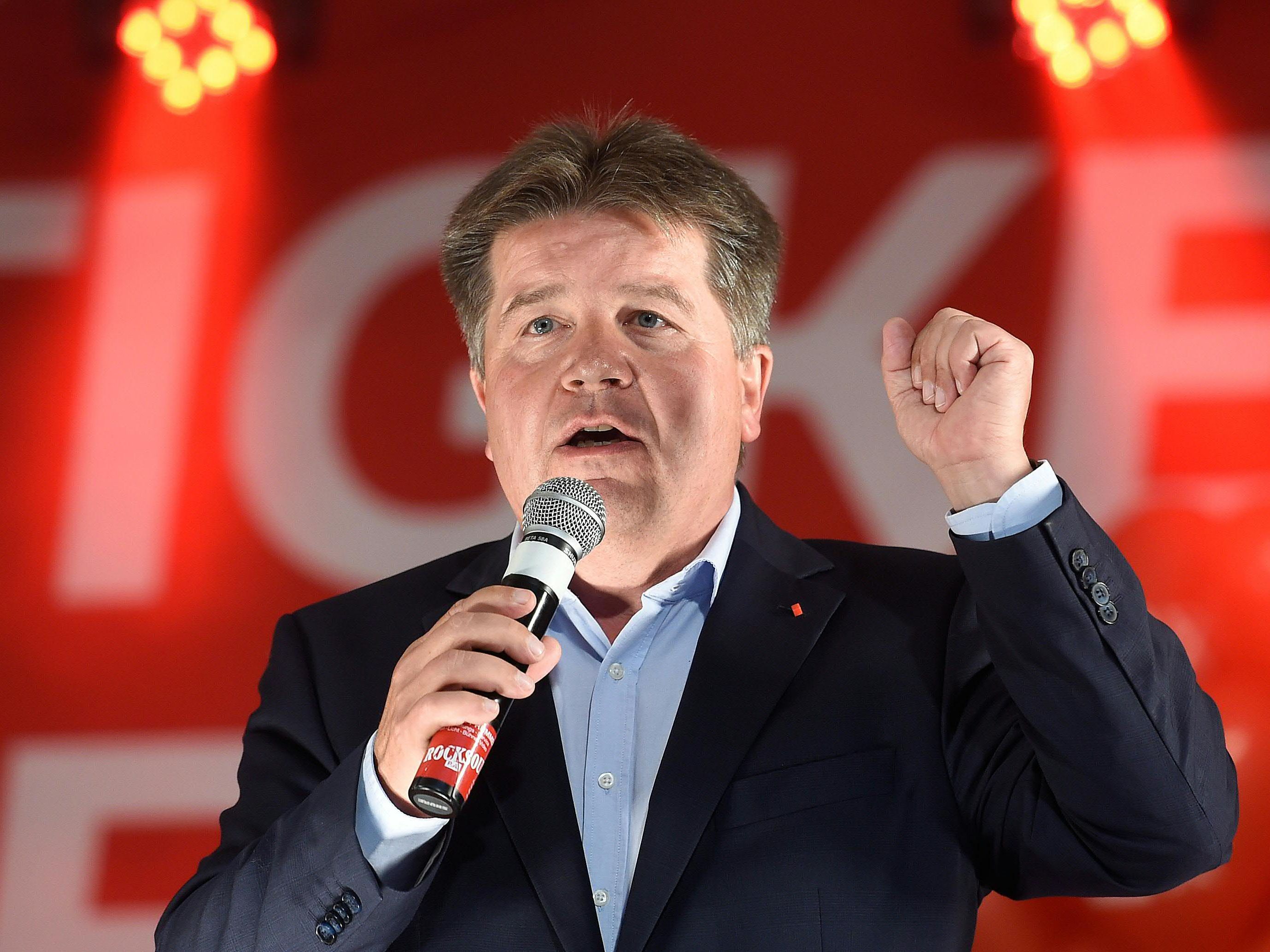 Trüber Wahlkampfabschluss der SPÖ in OÖ. Trüber Wahlkampfabschluss der SPÖ in OÖ.