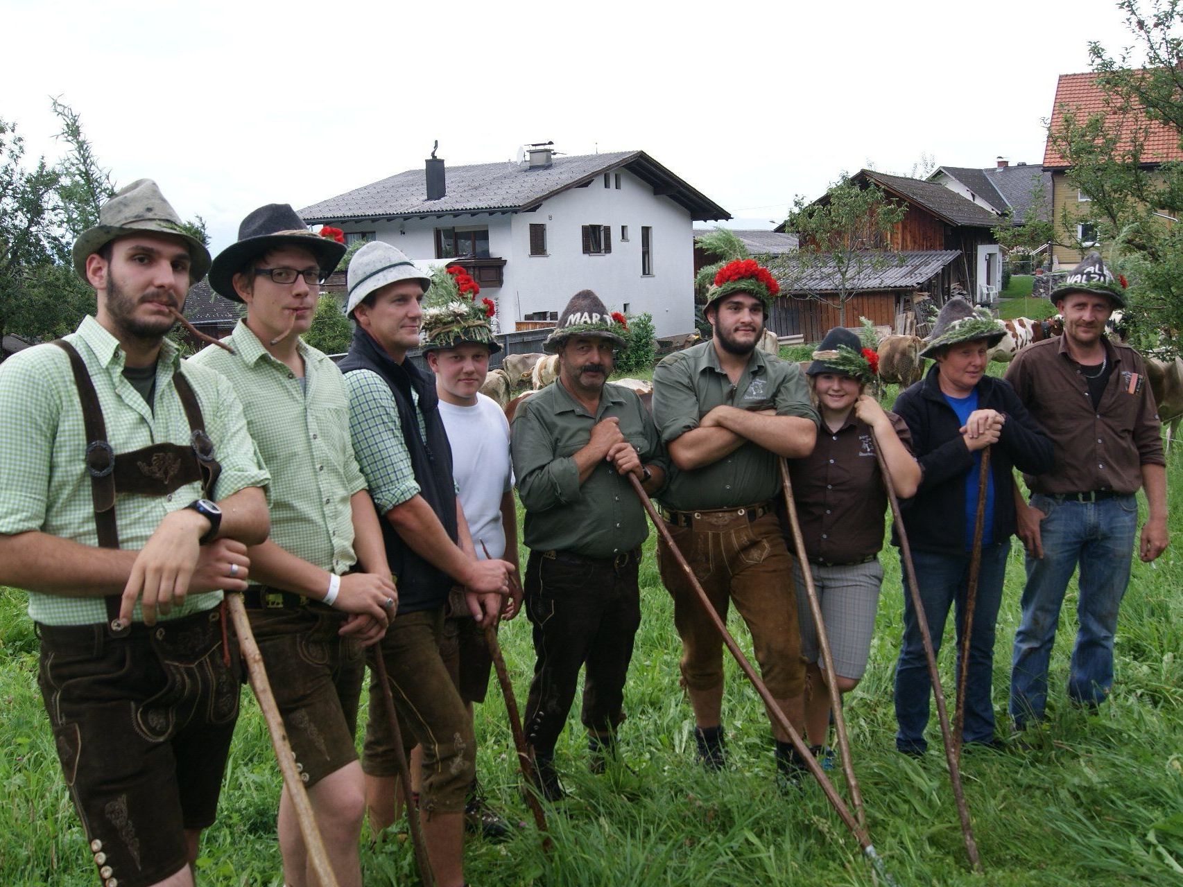 Das Alpteam von der Alpe Gulm. Das Alpteam von der Alpe Gulm.