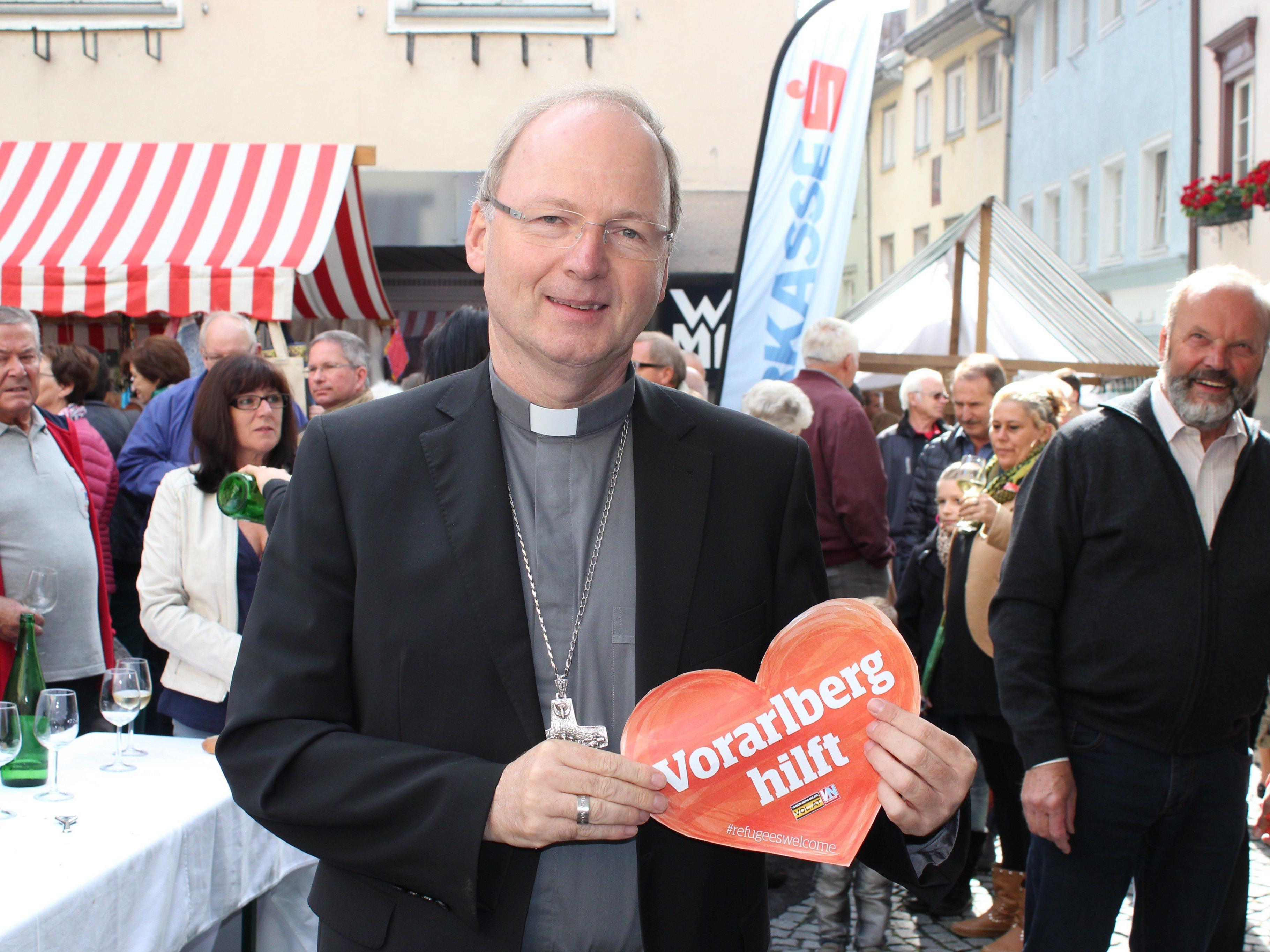 Auch Bischof Benno Elbs unterstützt die Aktion "Vorarlberg hilft".