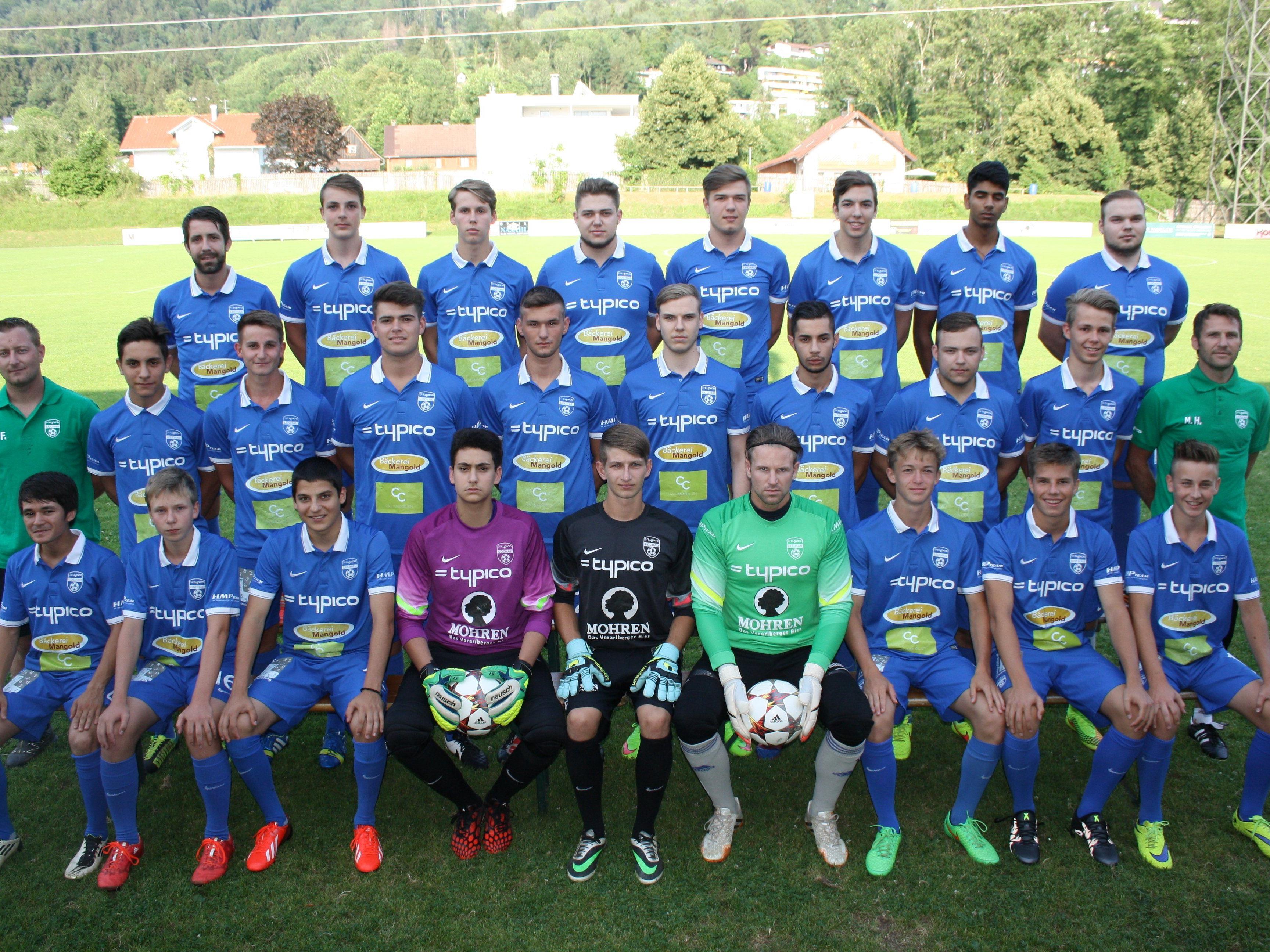 Der Kader des erfolgreichen 1b-Teams des SV Typico Lochau für die Spielsaison 2015/16 – nach vier Runden Tabellenführer in der 3. Landesklasse