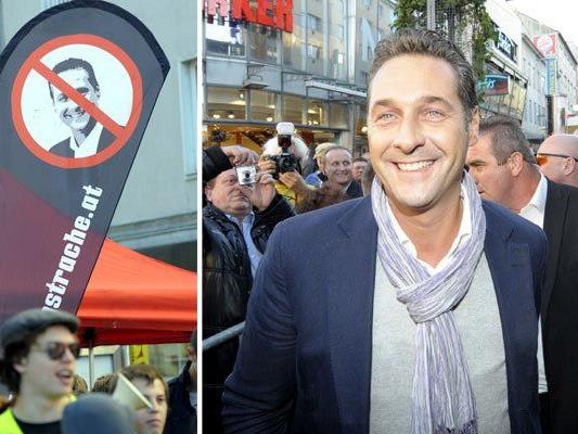 Als Strache 2010 am Viktor-Adler-Markt zum Wien-Wahlkampf rief, gab es ebenfalls eine Gegendemo