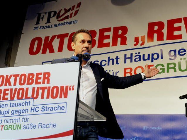 Strache beim Wahlkampfauftakt der Blauen. Strache beim Wahlkampfauftakt der Blauen.