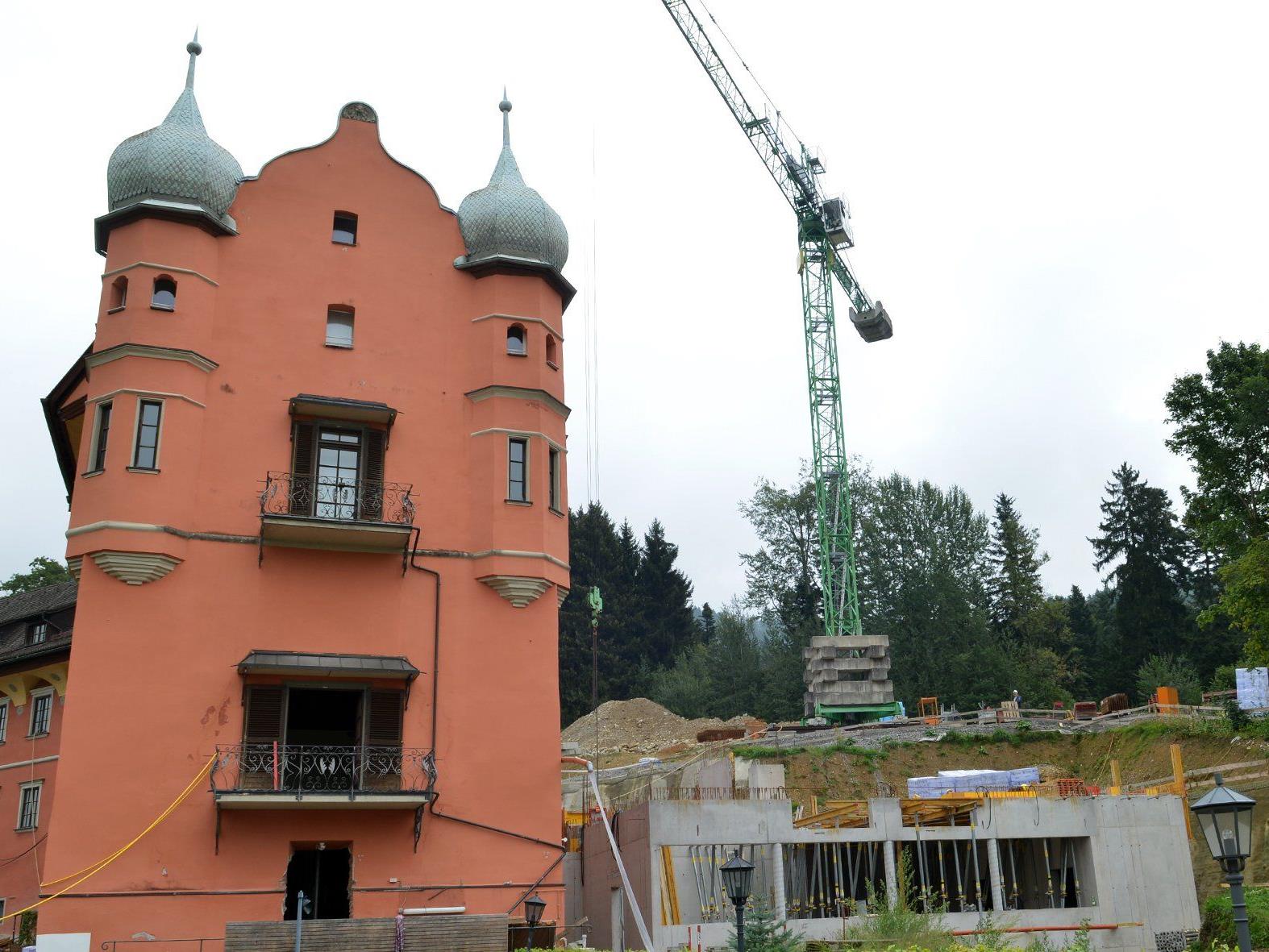 Baustelle Schloss Hofen in Lochau.