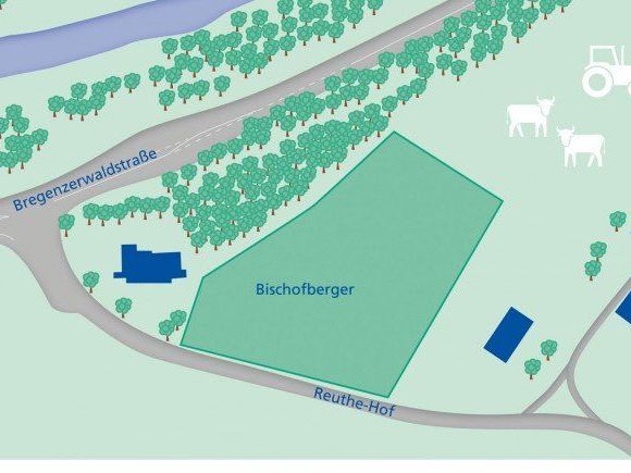 Das geplante Gelände nahe der Bregenzerwaldstraße. Das geplante Gelände nahe der Bregenzerwaldstraße.