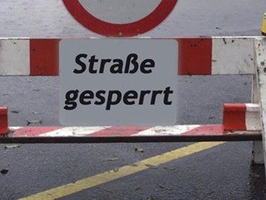 Totalsperre der L190 an der Stöckenstraße. Totalsperre der L190 an der Stöckenstraße.