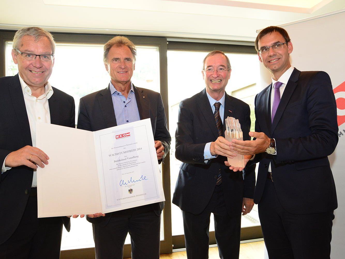 Wirtschaftswachstumspreis 2014 der WKO für Vorarlberg.