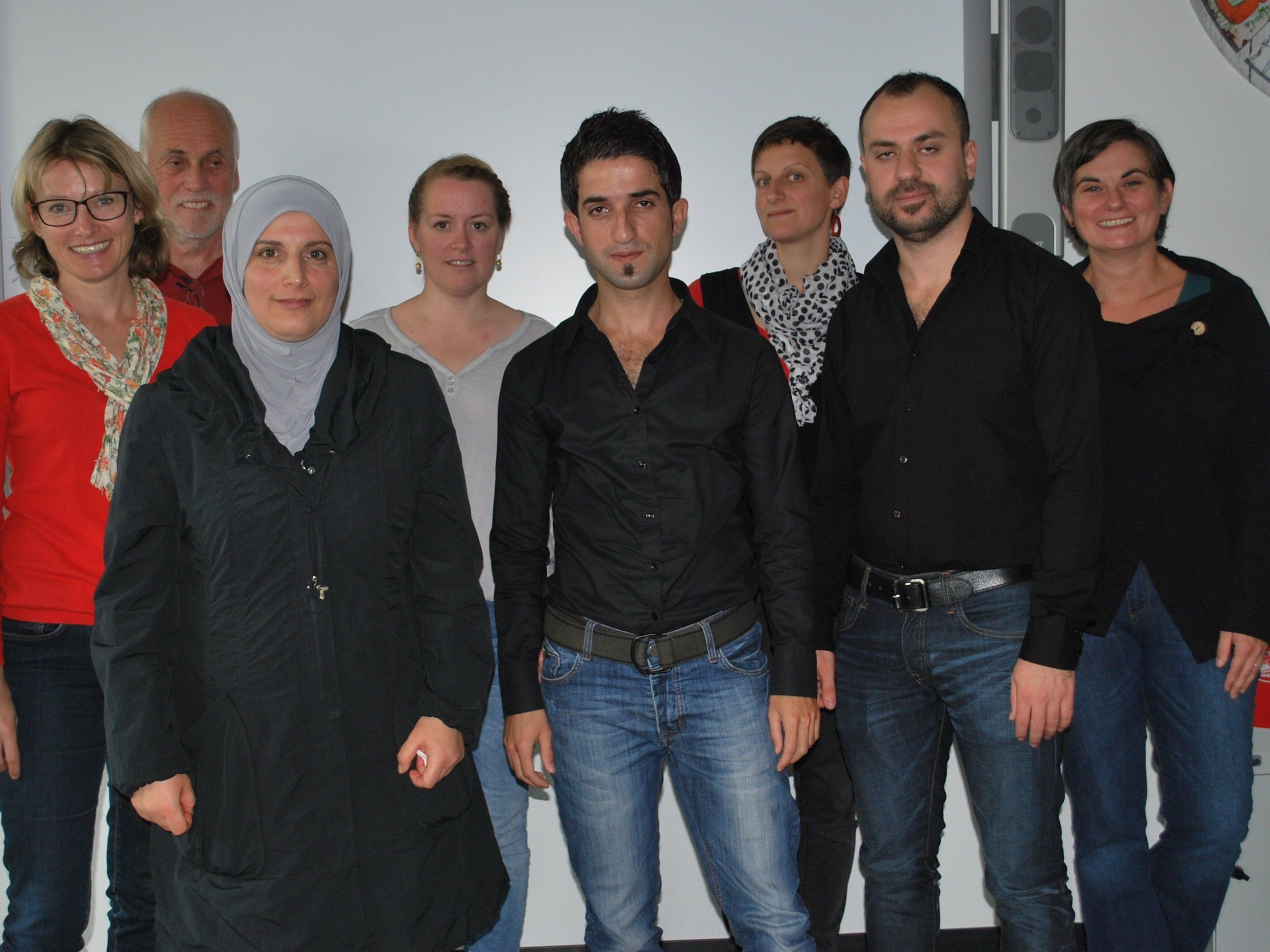 Claudia Wurzer, Manfred Hagen, Nada, Christine Bösch-Vetter, Mohamad, Andrea Hollenstein, Suhaib, Monika Ruppe Claudia Wurzer, Manfred Hagen, Nada, Christine Bösch-Vetter, Mohamad, Andrea Hollenstein, Suhaib, Monika Ruppe