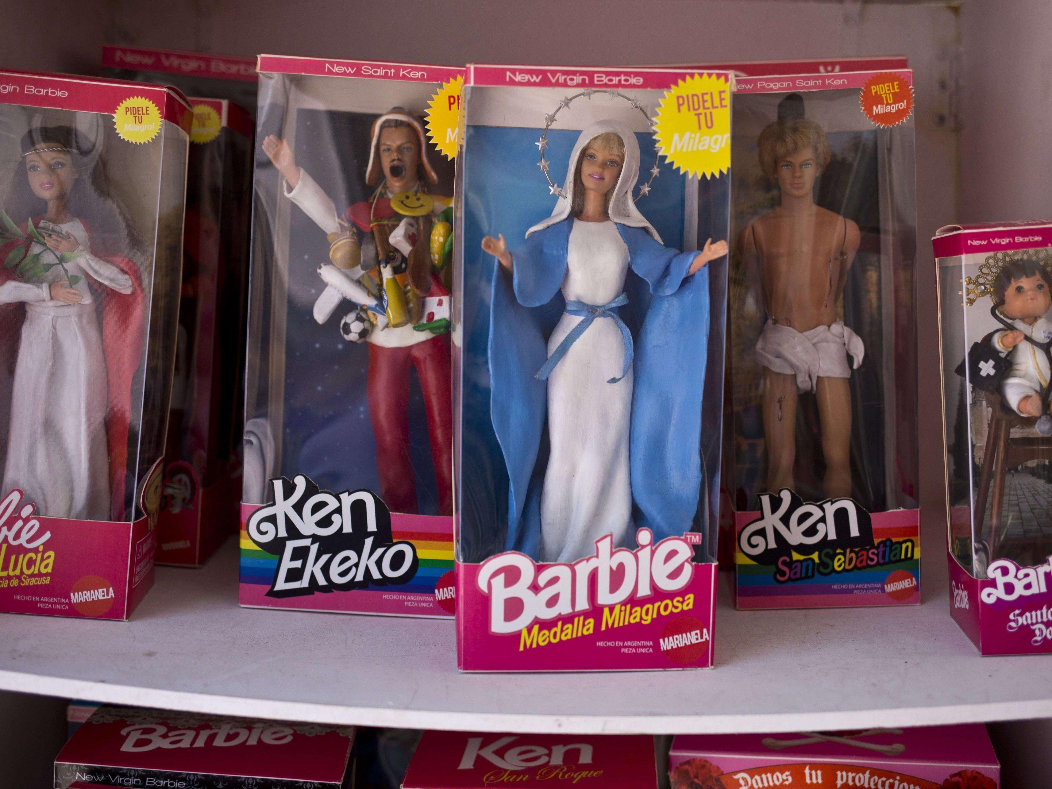 Ausstellung in Argentinien: Barbie und Ken als Heilige.