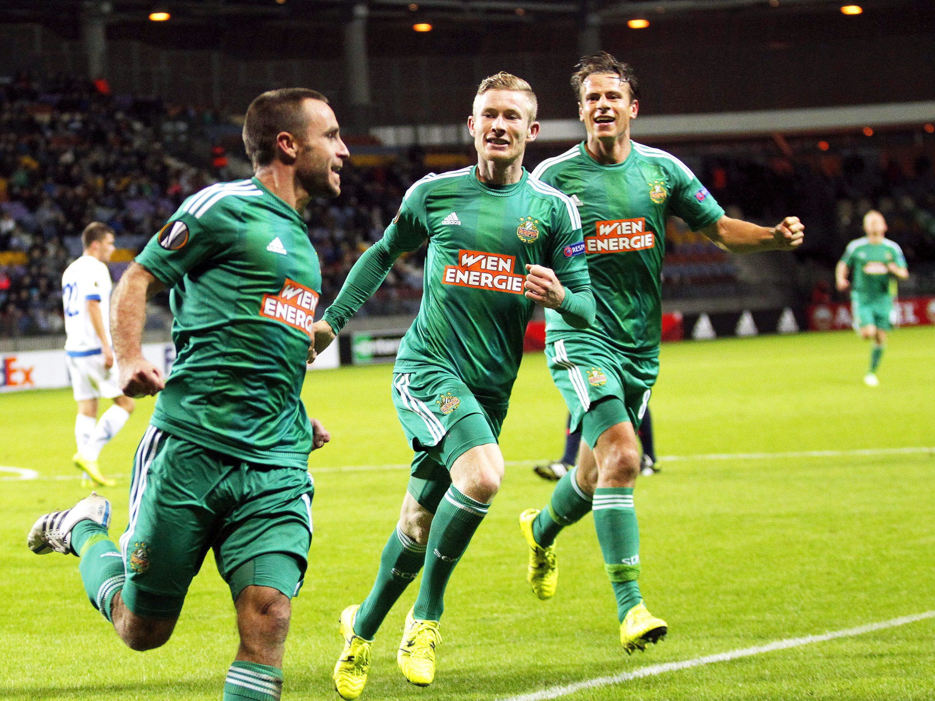 Kapitän Steffen Hofmann (l.) ist Herz und Seele der Rapid-Mannschaft. Kapitän Steffen Hofmann (l.) ist Herz und Seele der Rapid-Mannschaft.