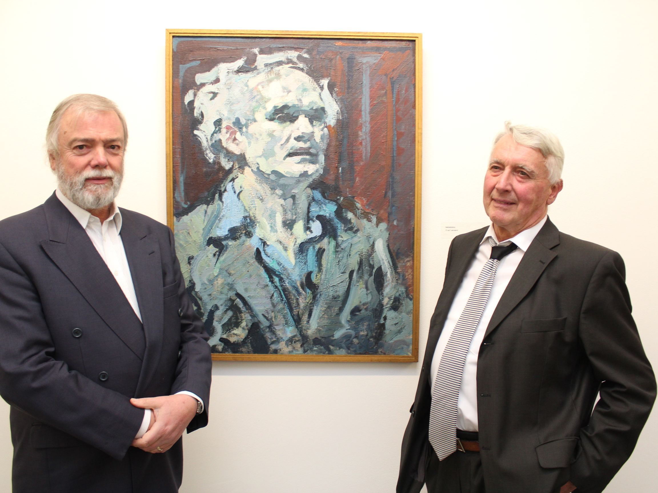 Manfred A. Getzner und Alwin Rohner vor einem Rederer-Bild. Manfred A. Getzner und Alwin Rohner vor einem Rederer-Bild.