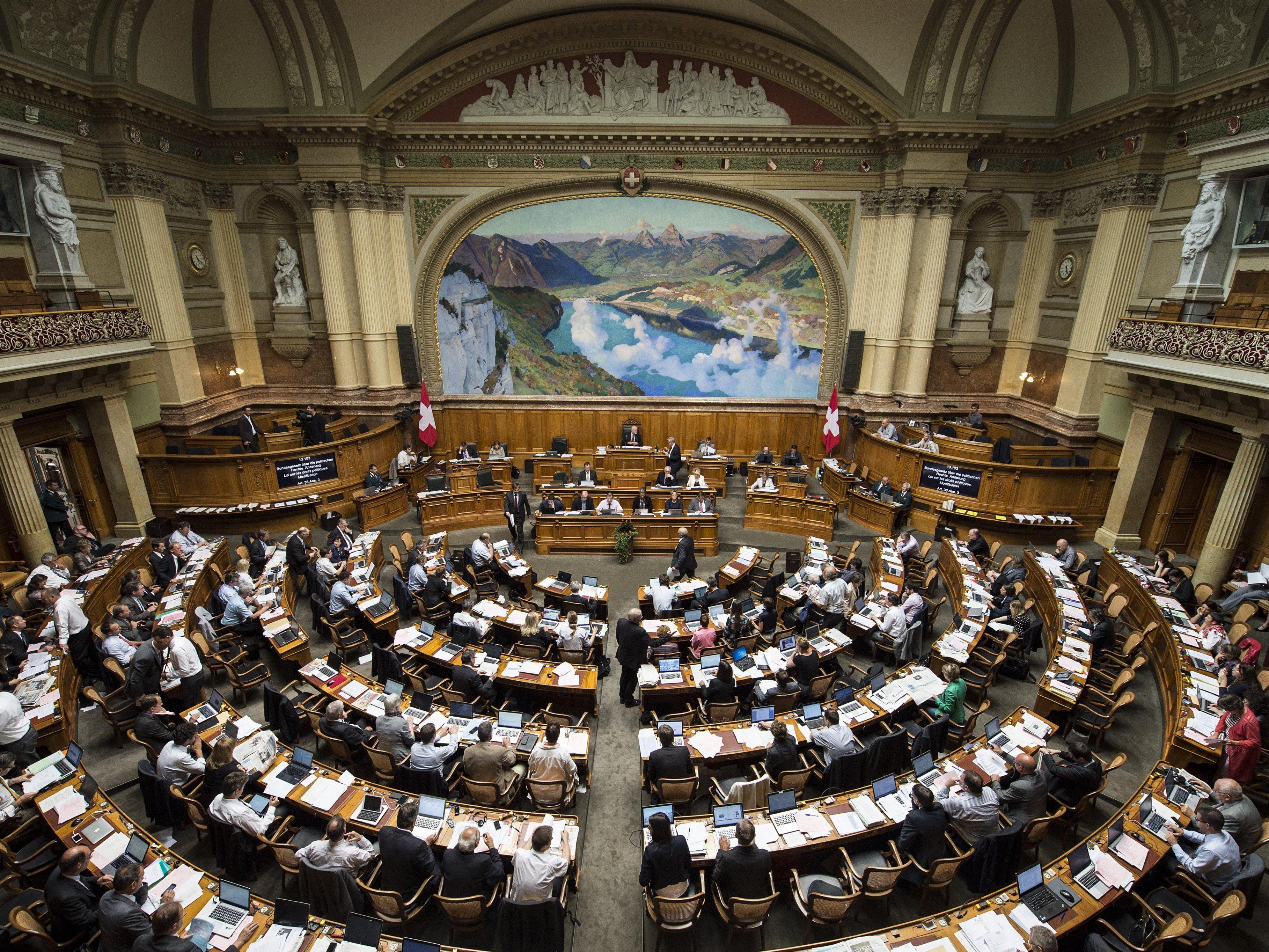 Verschiebungen im Schweizer Parlament von Mitte-Links nach Mitte-Rechts.