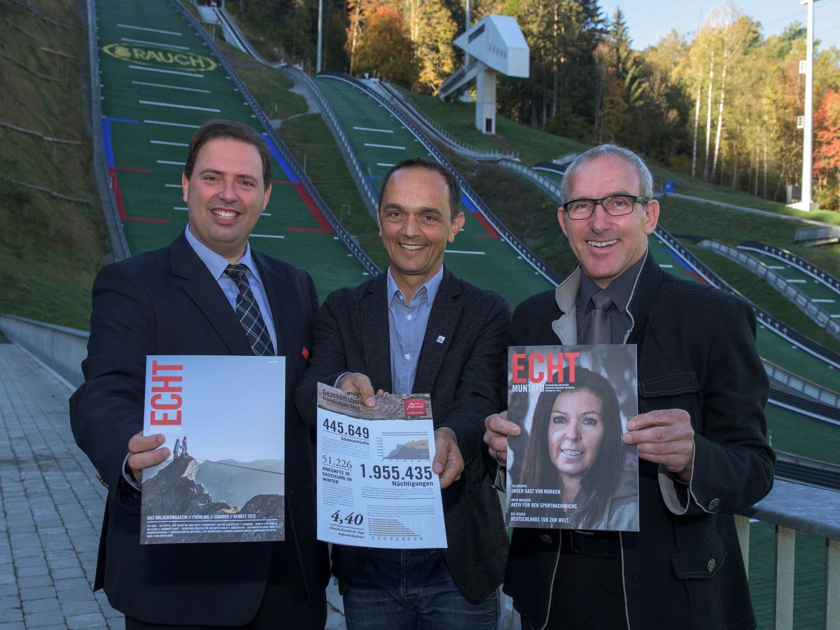 Manuel Bitschnau, MBA (Geschäftsführer Montafon Tourismus), Hannes Jochum (Geschäftsführer von Illwerke Tourismus und Aufsichtsratsmitglied), Martin Netzer, MSc (Bürgermeister Gemeinde Gaschurn und Aufsichtsratsvorsitzender) Manuel Bitschnau, MBA (Geschäftsführer Montafon Tourismus), Hannes Jochum (Geschäftsführer von Illwerke Tourismus und Aufsichtsratsmitglied), Martin Netzer, MSc (Bürgermeister Gemeinde Gaschurn und Aufsichtsratsvorsitzender)